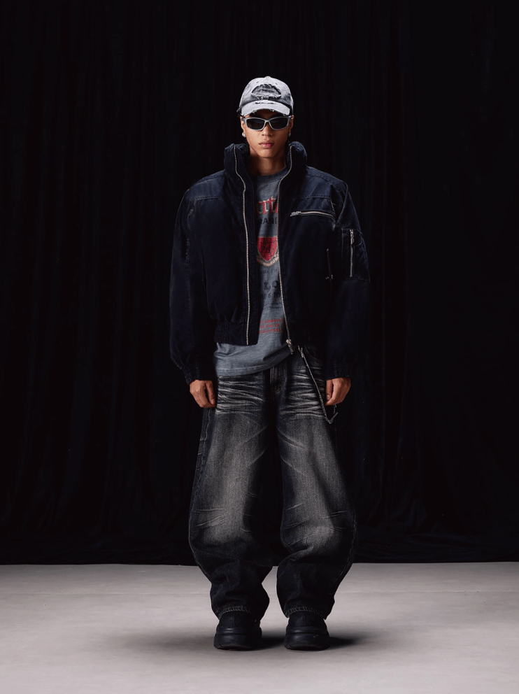 Labt Washed Structured Denim Jacket | Face 3 Face