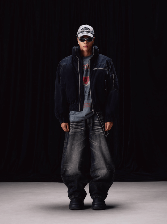 Labt Washed Structured Denim Jacket | Face 3 Face