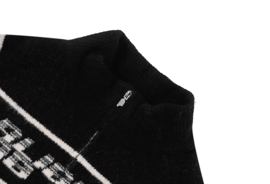 Labt Striped Jacquard Knit Zip Up Jacket | Face 3 Face