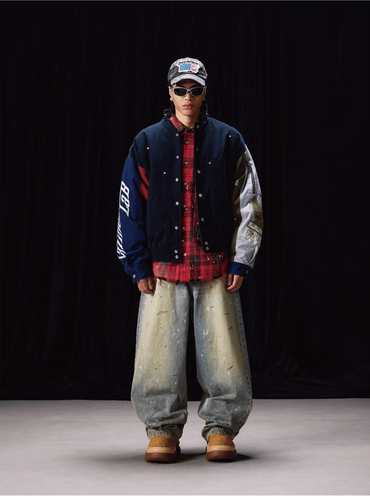 Labt Colorblock Patchwork Bomber Jacket | Face 3 Face