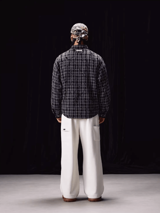 Labt Plaid Flannel Patch Embroidered Long Sleeve Shirt | Face 3 Face