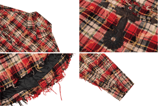Labt Western Plaid Frayed Flannel Long Sleeve Shirt | Face 3 Face