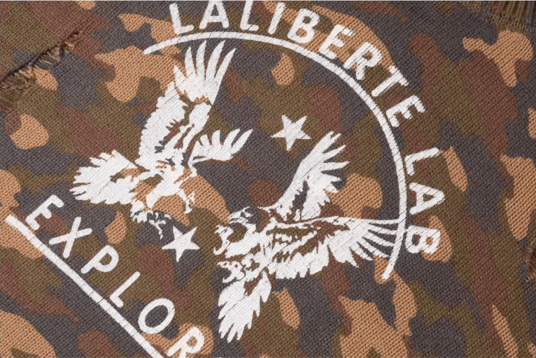 Labt Camouflage Distressed Knit Sweater | Face 3 Face