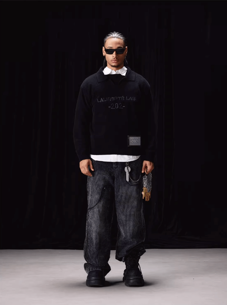 Labt Patch Embroidery Polo Knit Sweater | Face 3 Face