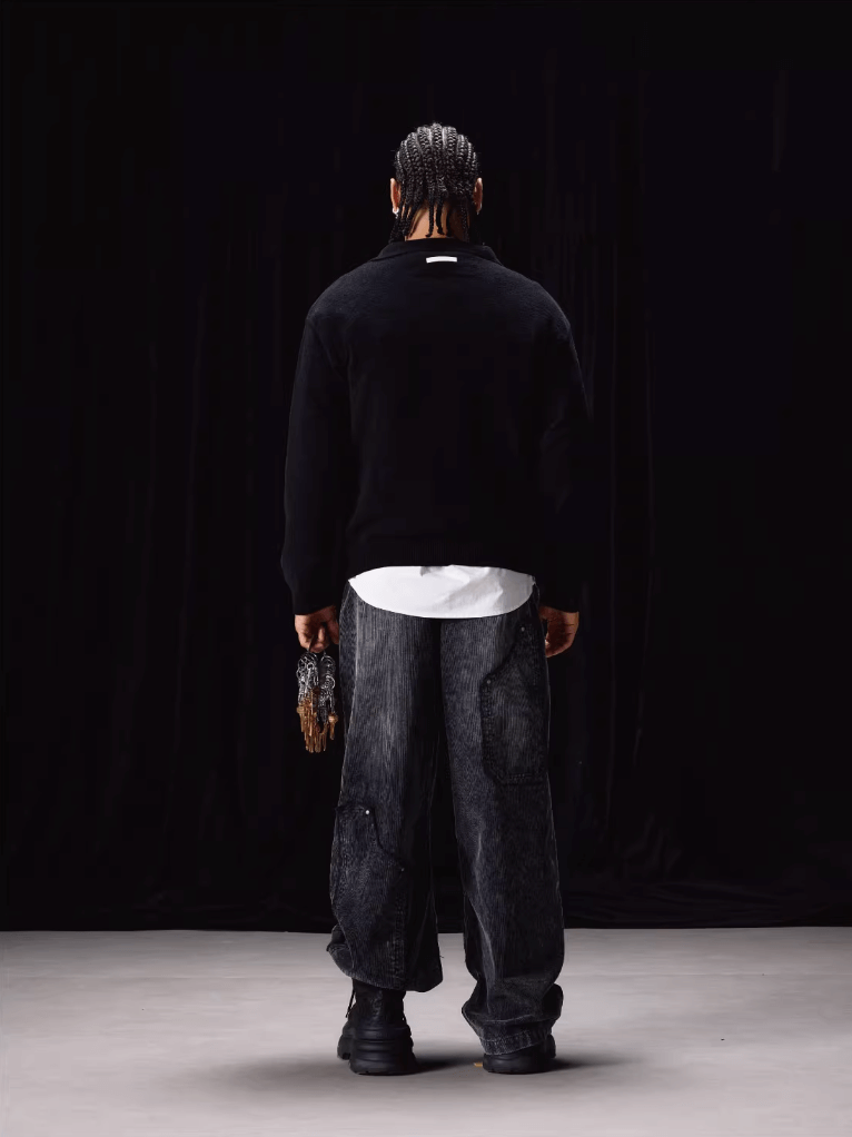 Labt Patch Embroidery Polo Knit Sweater | Face 3 Face