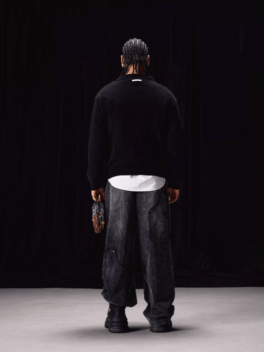 Labt Patch Embroidery Polo Knit Sweater | Face 3 Face