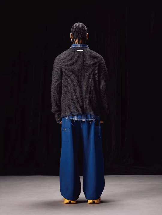 Labt Blue Stitch Work Knit Sweater | Face 3 Face