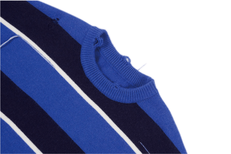 Labt Striped Distressed Knit Sweater | Face 3 Face