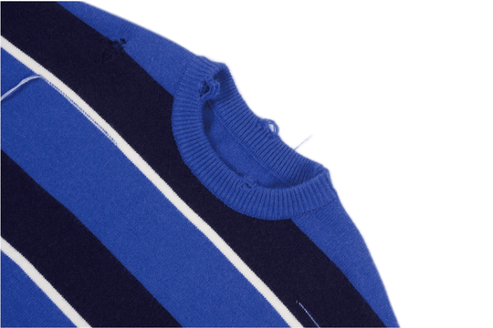 Labt Striped Distressed Knit Sweater | Face 3 Face