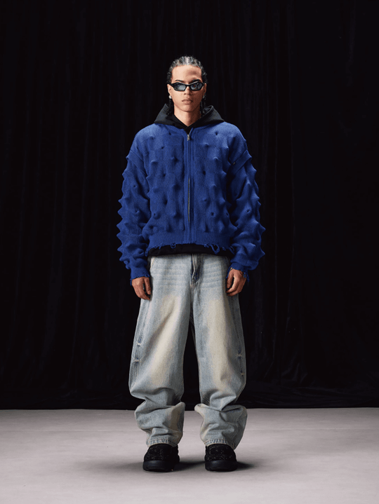 Labt Wave Distressed Knit Cardigan | Face 3 Face