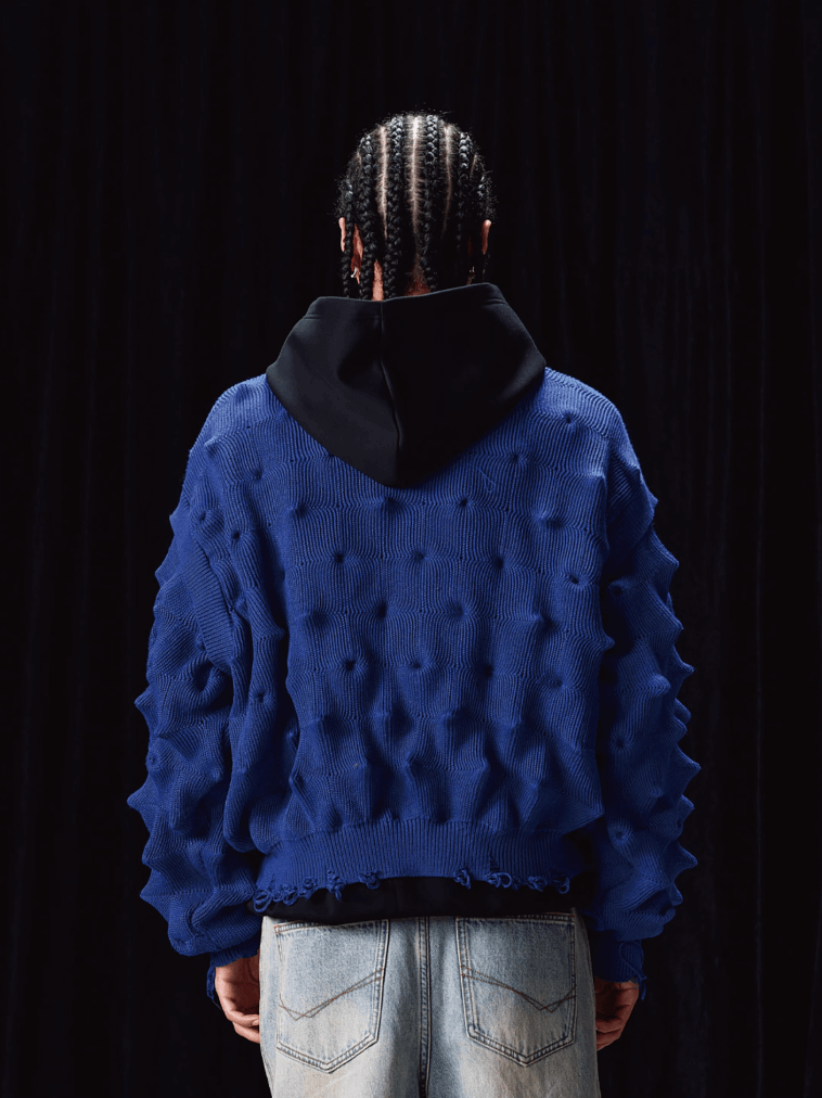 Labt Wave Distressed Knit Cardigan | Face 3 Face