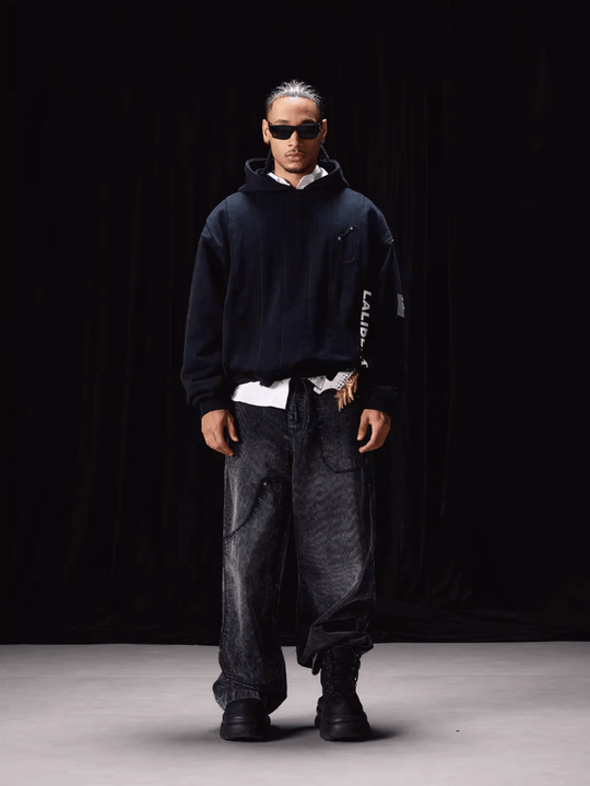 Labt Striped Patchwork Hoodie | Face 3 Face