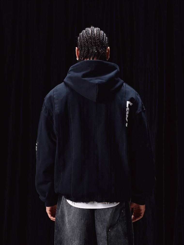 Labt Striped Patchwork Hoodie | Face 3 Face