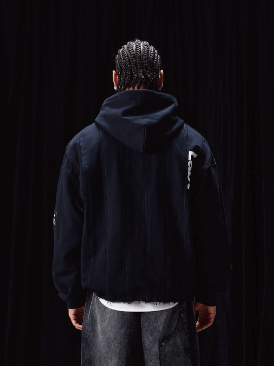 Labt Striped Patchwork Hoodie | Face 3 Face