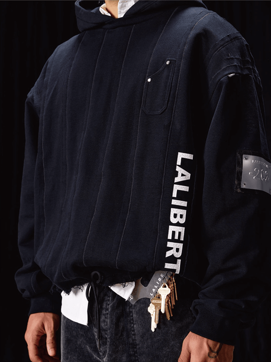 Labt Striped Patchwork Hoodie | Face 3 Face