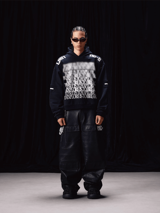 Labt Blur Structure Print Hoodie | Face 3 Face