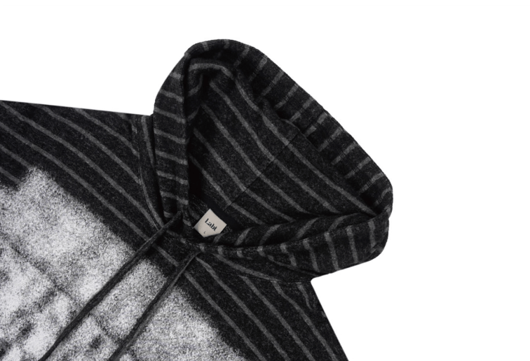 Labt Blur Print Striped Hoodie | Face 3 Face