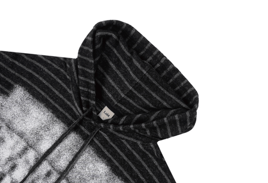 Labt Blur Print Striped Hoodie | Face 3 Face