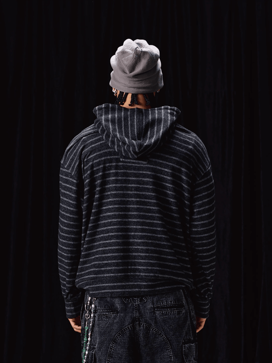 Labt Blur Print Striped Hoodie | Face 3 Face