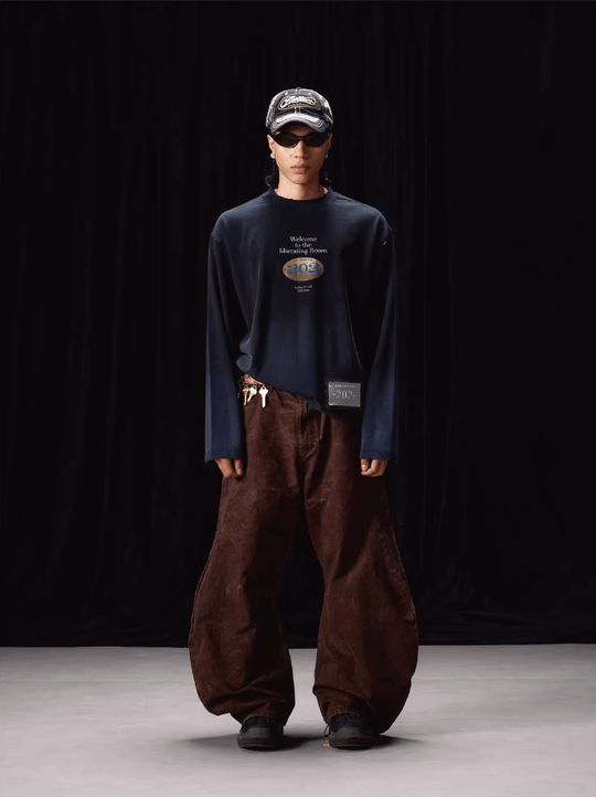 Labt Distressed Vintage Print Long Sleeve Tee | Face 3 Face