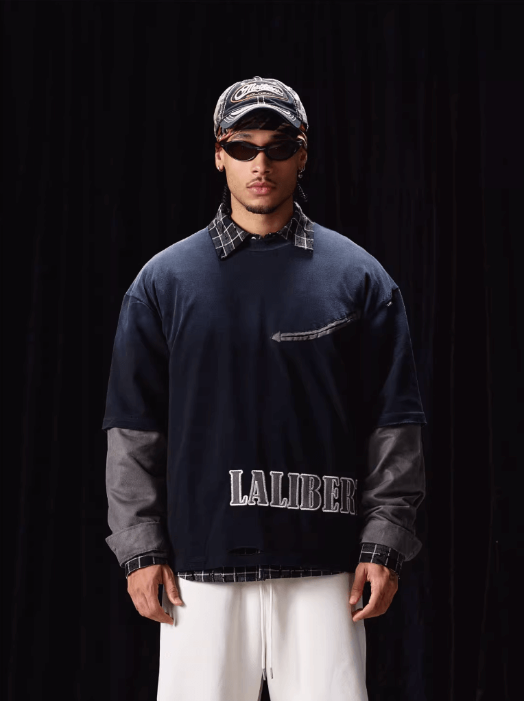 Labt Distressed Layered Long Sleeve Tee | Face 3 Face