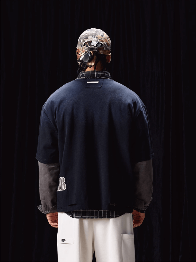 Labt Distressed Layered Long Sleeve Tee | Face 3 Face