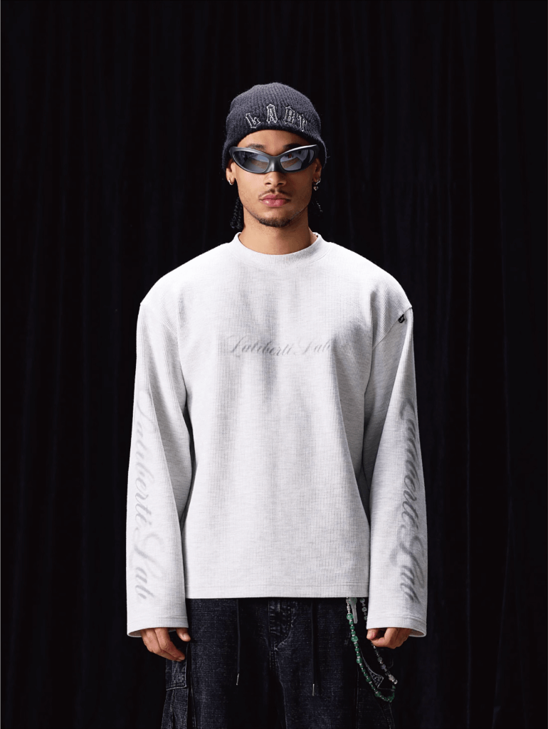 Labt Waffle Print Long Sleeve Tee | Face 3 Face