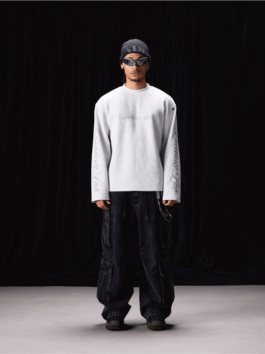 Labt Waffle Print Long Sleeve Tee | Face 3 Face