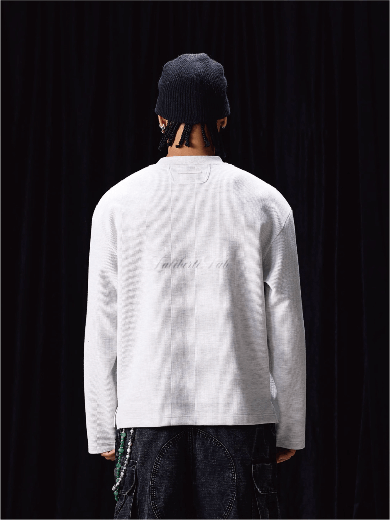 Labt Waffle Print Long Sleeve Tee | Face 3 Face