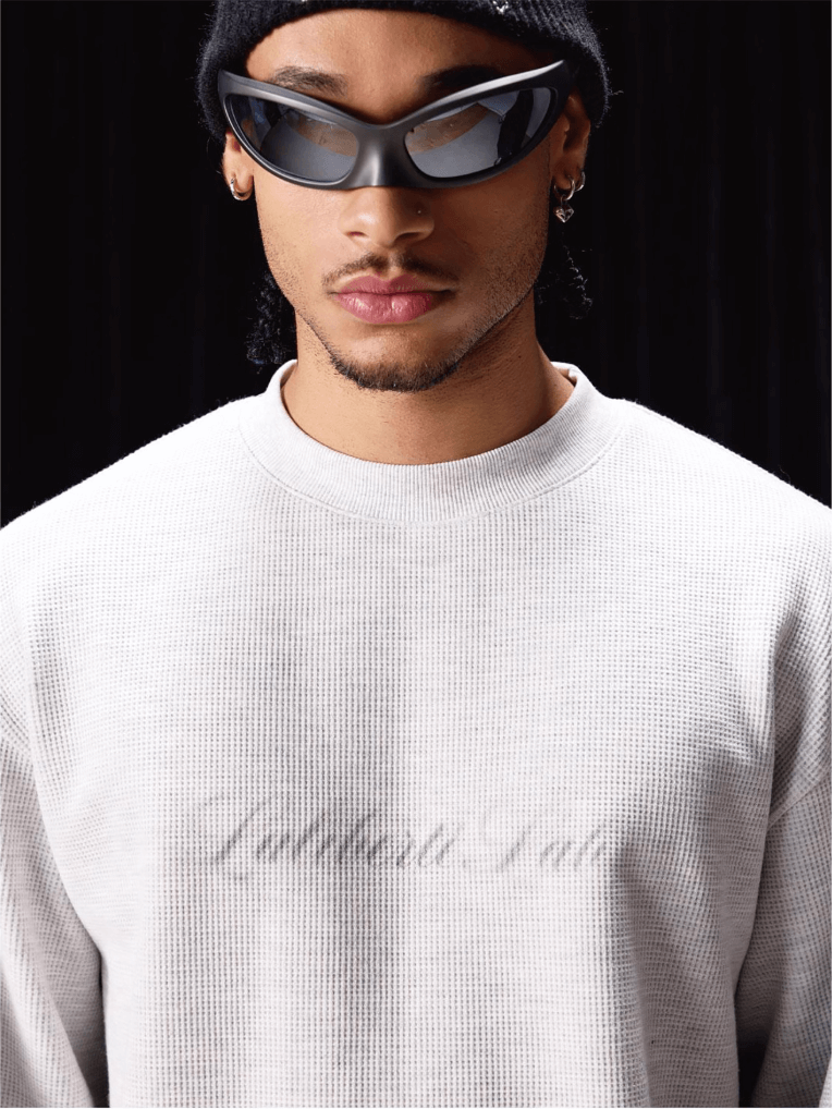 Labt Waffle Print Long Sleeve Tee | Face 3 Face