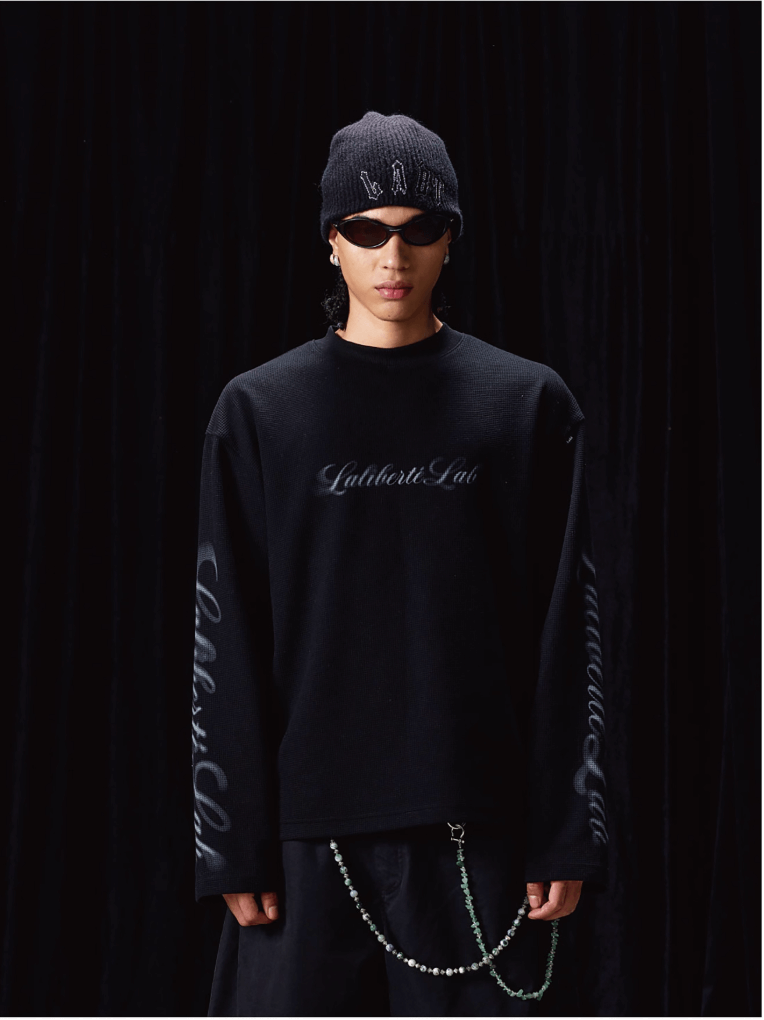 Labt Waffle Print Long Sleeve Tee | Face 3 Face