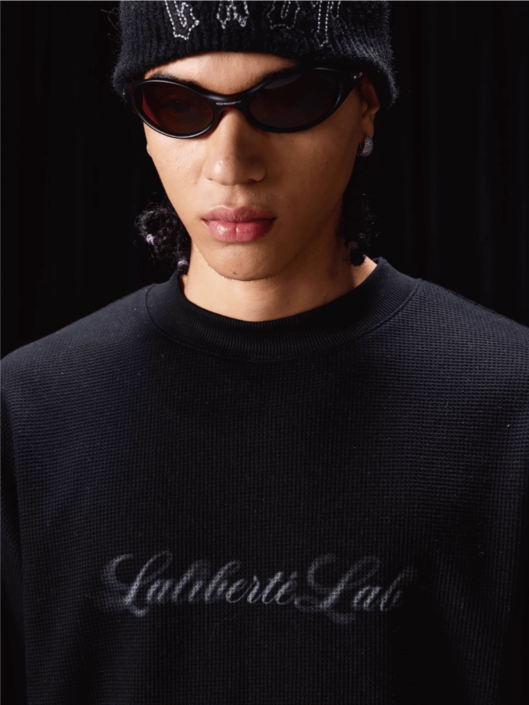 Labt Waffle Print Long Sleeve Tee | Face 3 Face