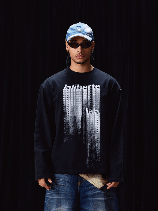 Labt Distressed Print Long Sleeve Tee | Face 3 Face
