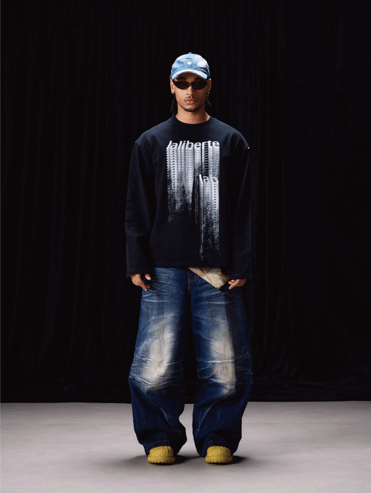 Labt Distressed Print Long Sleeve Tee | Face 3 Face