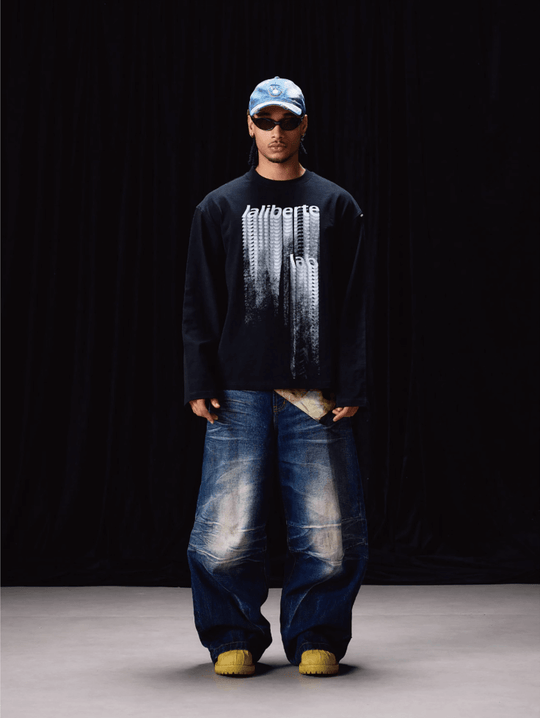 Labt Distressed Print Long Sleeve Tee | Face 3 Face