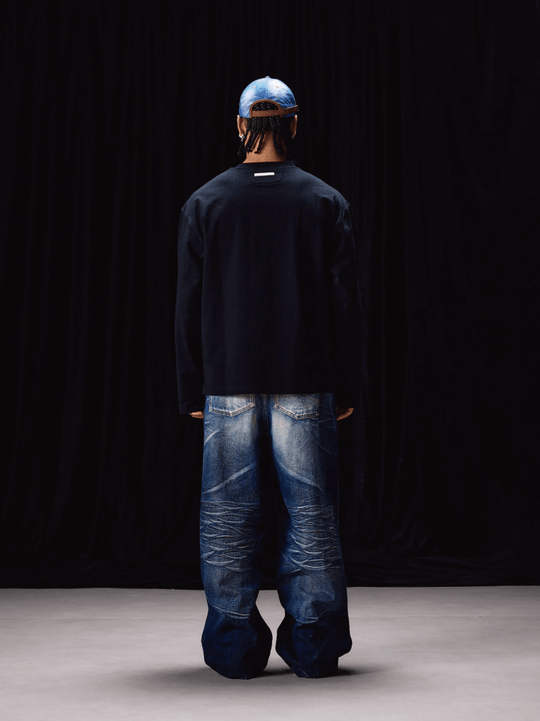 Labt Distressed Print Long Sleeve Tee | Face 3 Face