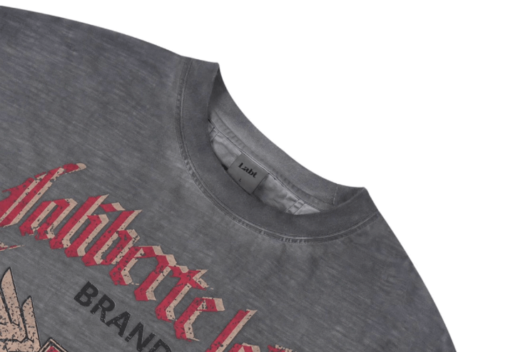 Labt Faded Dye Vintage Print Long Sleeve Tee | Face 3 Face