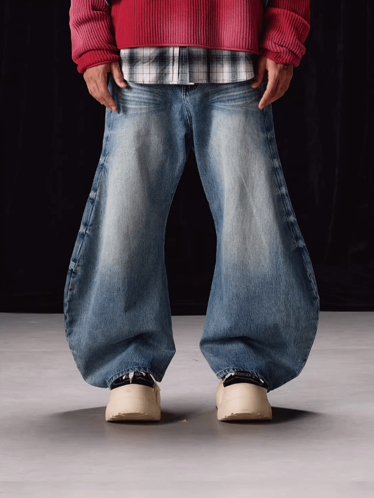 Labt Washed Baggy Machete Jeans | Face 3 Face