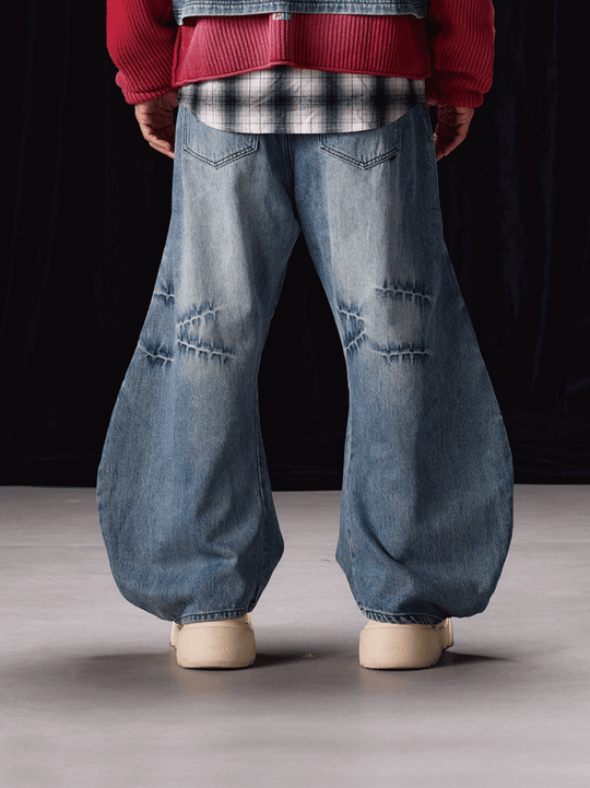 Labt Washed Baggy Machete Jeans | Face 3 Face