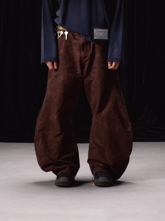 Labt Washed Coffee Baggy Machete Jeans | Face 3 Face