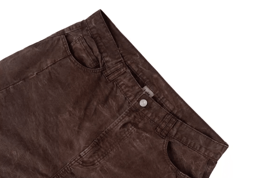 Labt Washed Coffee Baggy Machete Jeans | Face 3 Face