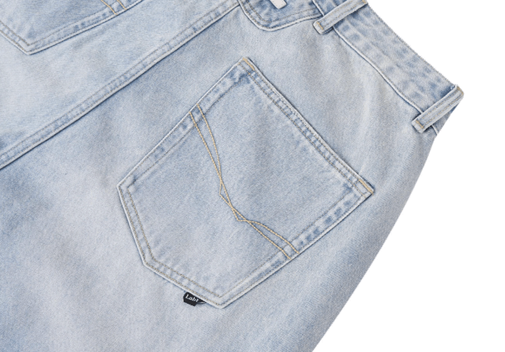 Labt Adjustable Multi Button Washed Baggy Jeans | Face 3 Face