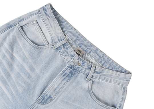 Labt Adjustable Multi Button Washed Baggy Jeans | Face 3 Face