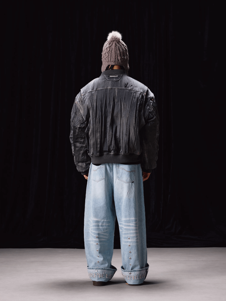 Labt Adjustable Multi Button Washed Baggy Jeans | Face 3 Face