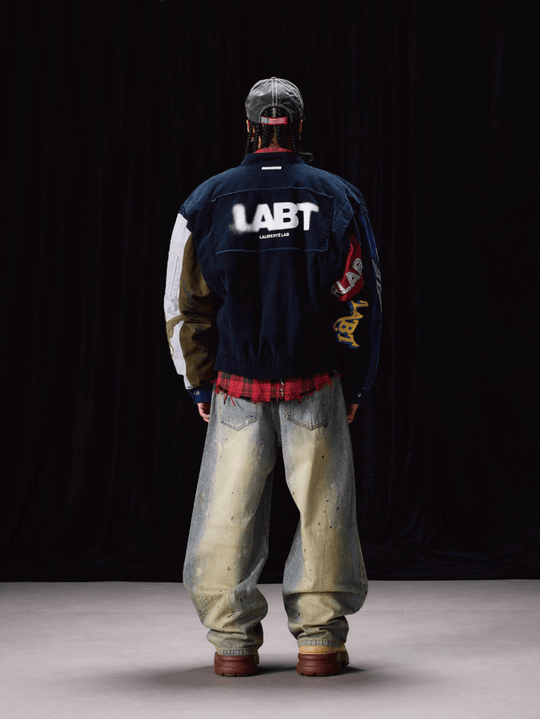 Labt Splash Ink Washed Baggy Jeans | Face 3 Face
