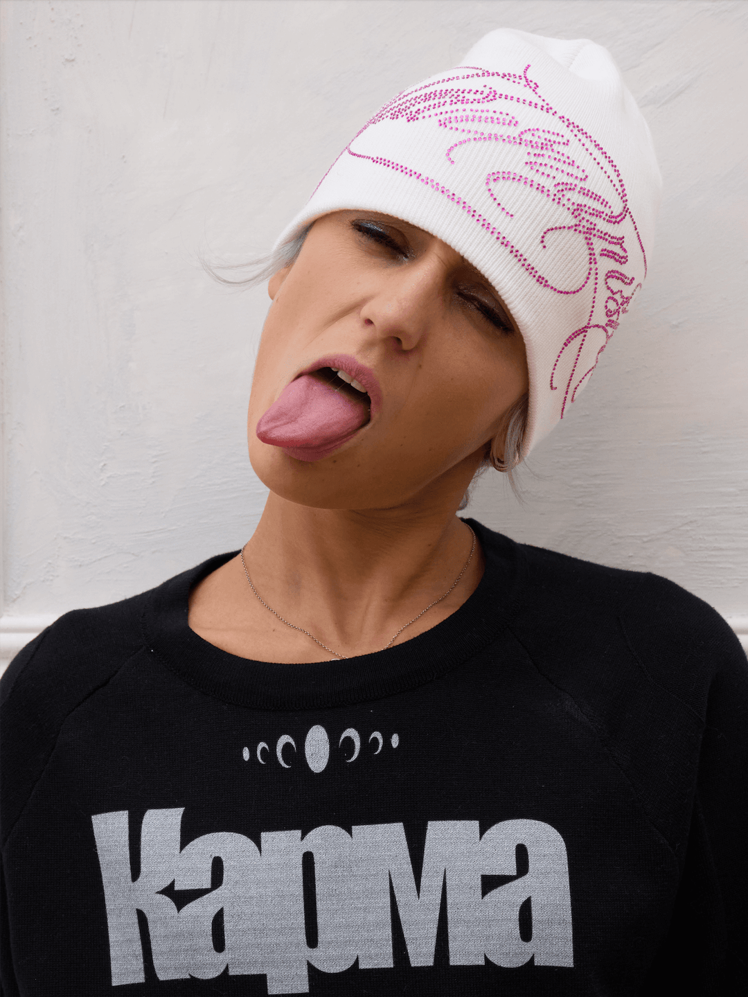 KARMANISTIC Rhinestone Knit Beanie | Face 3 Face