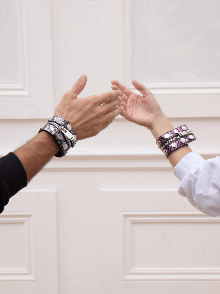 KARMANISTIC Original Punk Zipper Bracelet | Face 3 Face