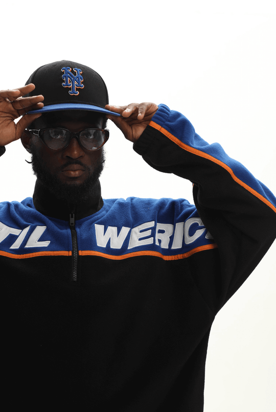 UNTILWERICH Half Zip Color Block Fleece Sweatshirt