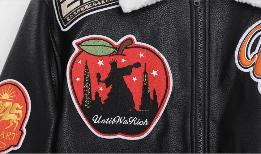 UNTILWERICH PU Leather Fleece Lined Bomber Jacket