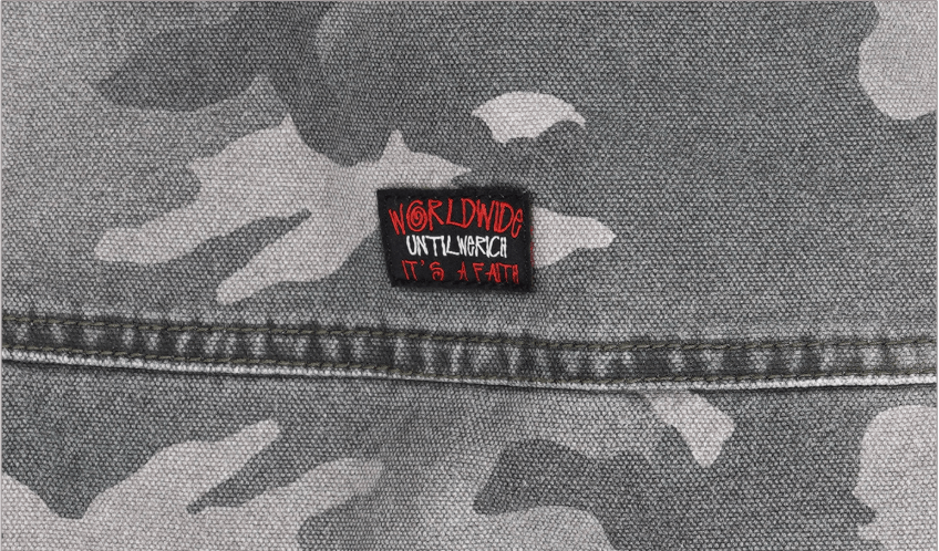 UNTILWERICH Washed Camouflage Hooded Jacket